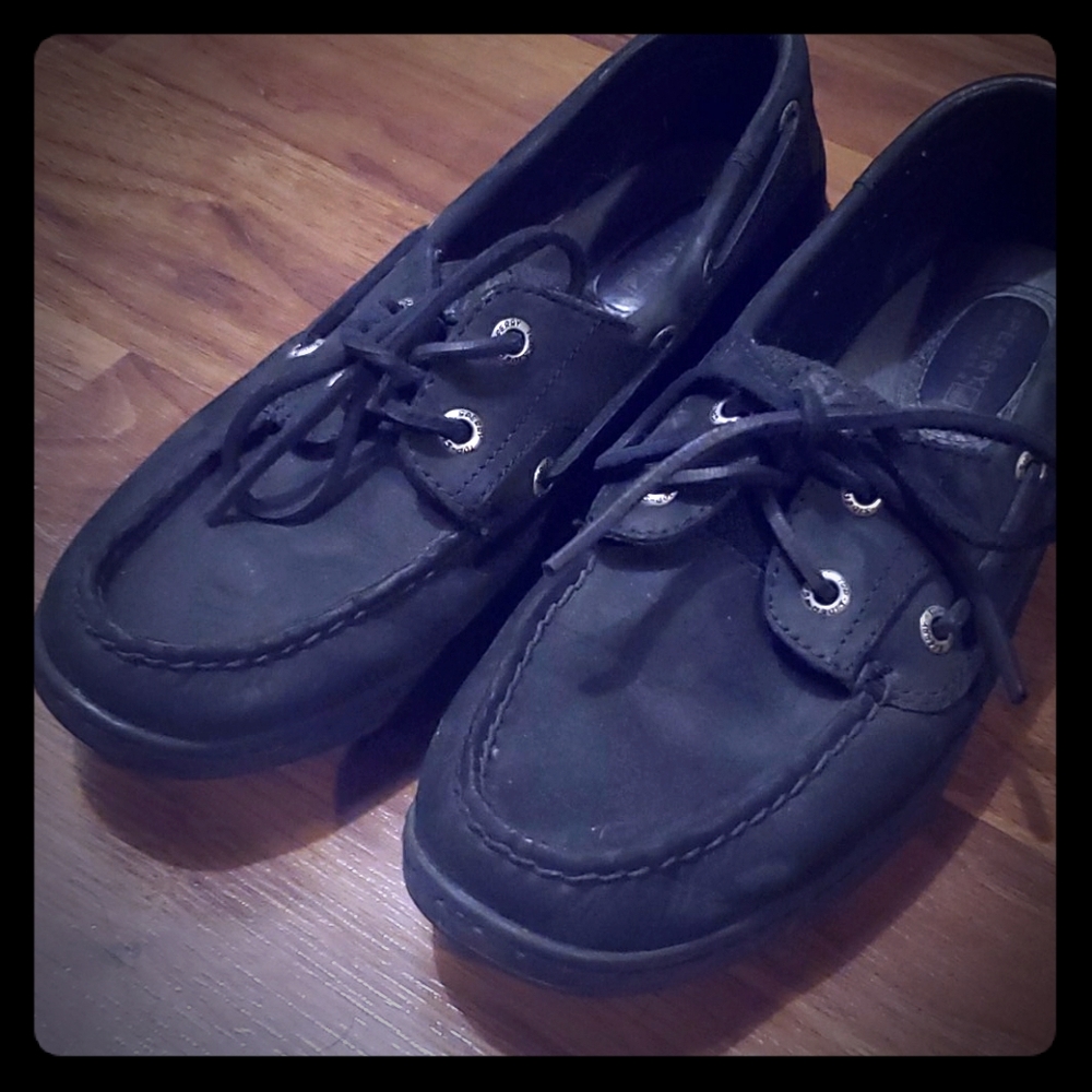 Black Sperry Top-sider shoes